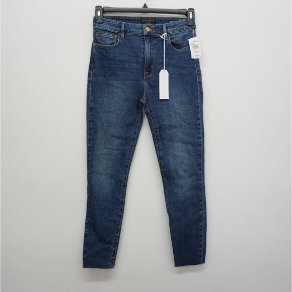 Sanctuary Women's Size 27 Social High Rise Frayed Ankle Skinny Jeans Blue 27 - Picture 1 of 8